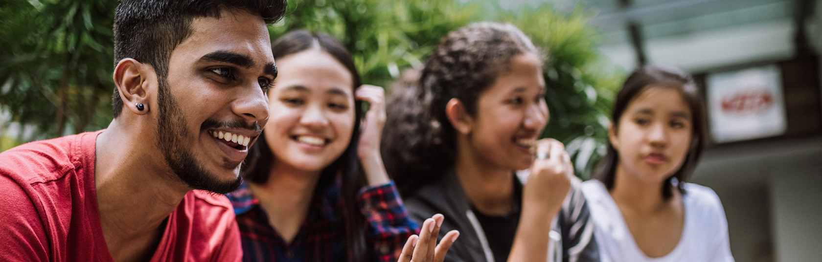 Group of students laughing